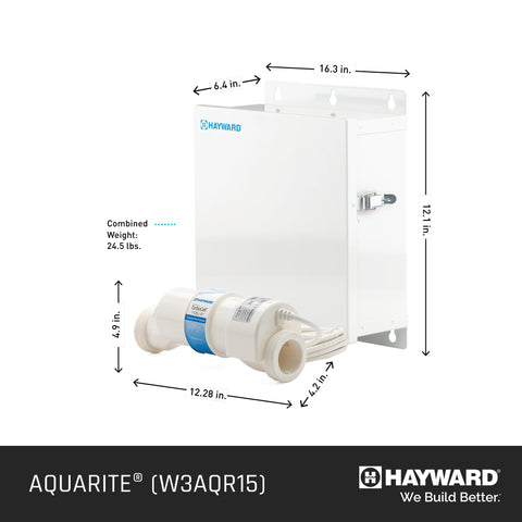 Hayward AquaRite integrates with pool automation for smart control.