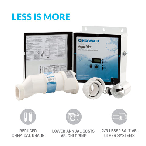 Hayward AquaRite soft-water pool water that's gentle on skin.
