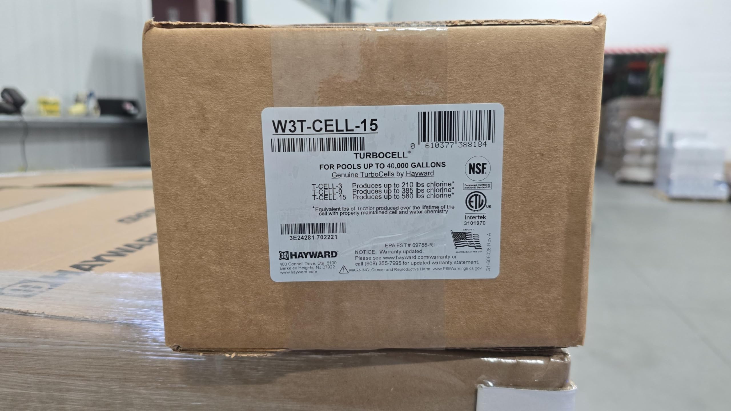 Side view of Hayward W3T-CELL-15 TurboCell