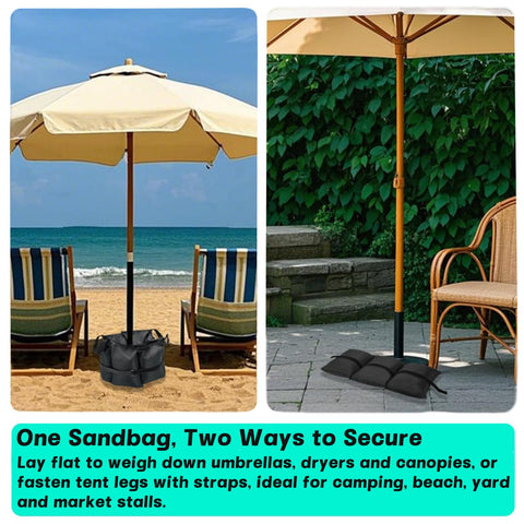 HAZBEN canopy weights with adjustable straps install quickly for stable beach umbrellas