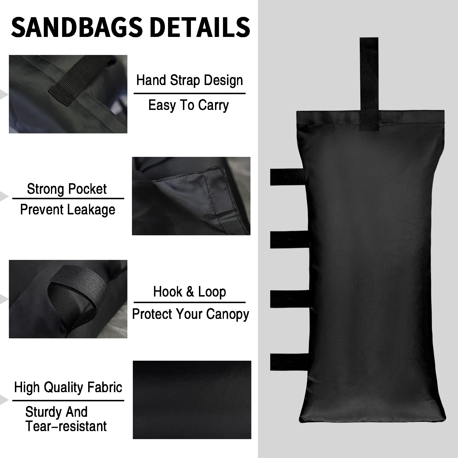 HAZBEN tent weights portable handle design for easy carrying