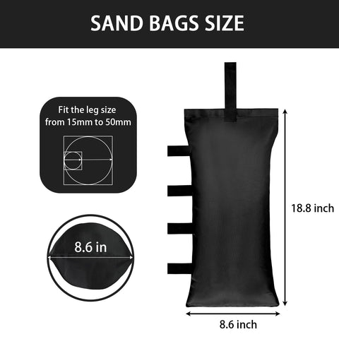HAZBEN tent weights with strong hook and loop attachment for quick setup
