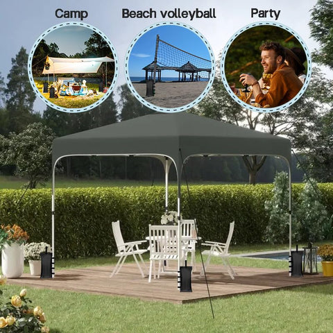 HAZBEN tent weights wide sand-base provides stable setup on soft ground