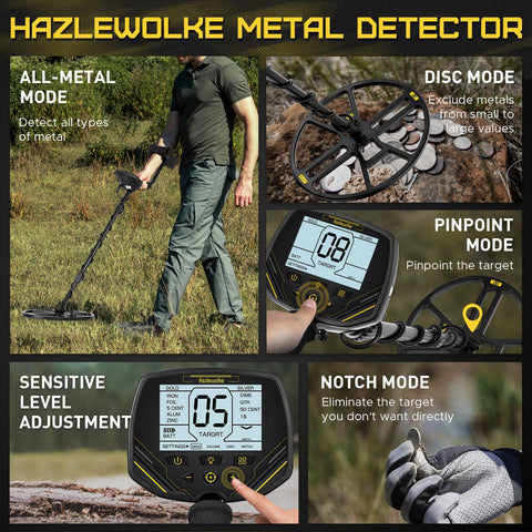 hazlewolke DD90 pinpointer mode helps locate targets quickly and accurately