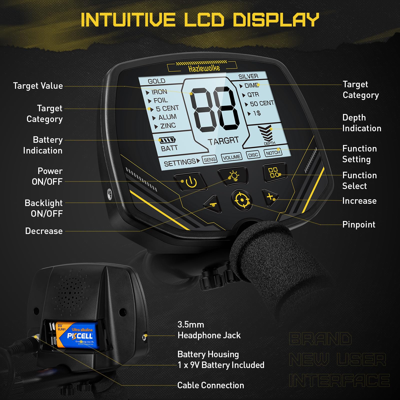 hazlewolke DD90 five modes and adjustable settings tailor detection for terrain