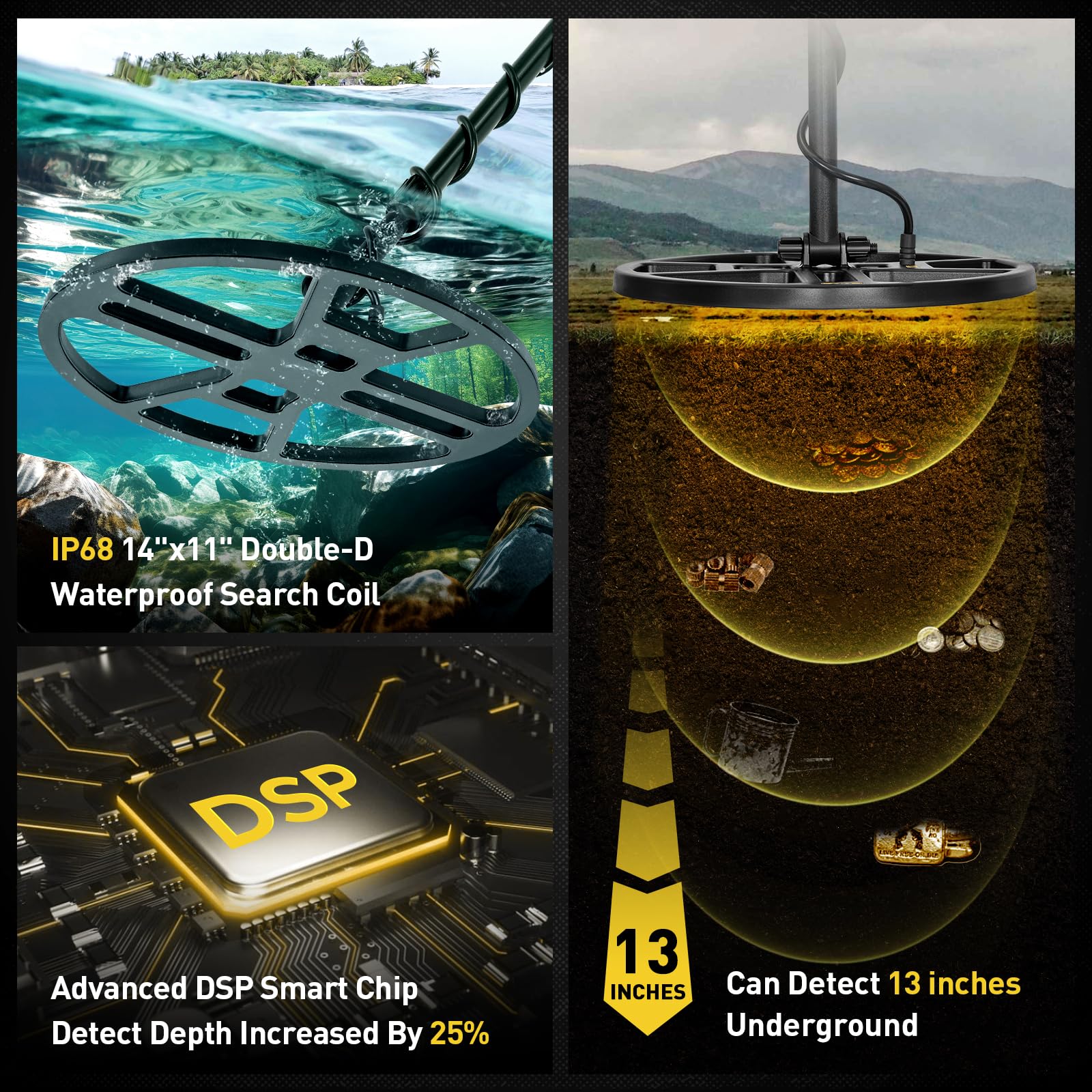 hazlewolke DD90 lightweight design supports long detecting sessions