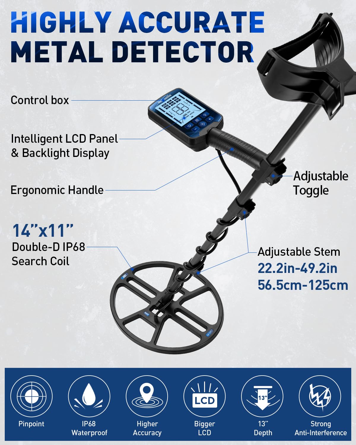 Hazlewolke four detection modes offer versatile treasure-finding options.