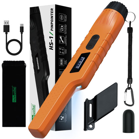 Hazlewolke rechargeable pinpointer handheld for precise locating during treasure hunts