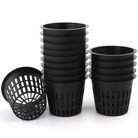 HAZOULEN 3-inch hole compatible cups in hydroponics setup for herbs.