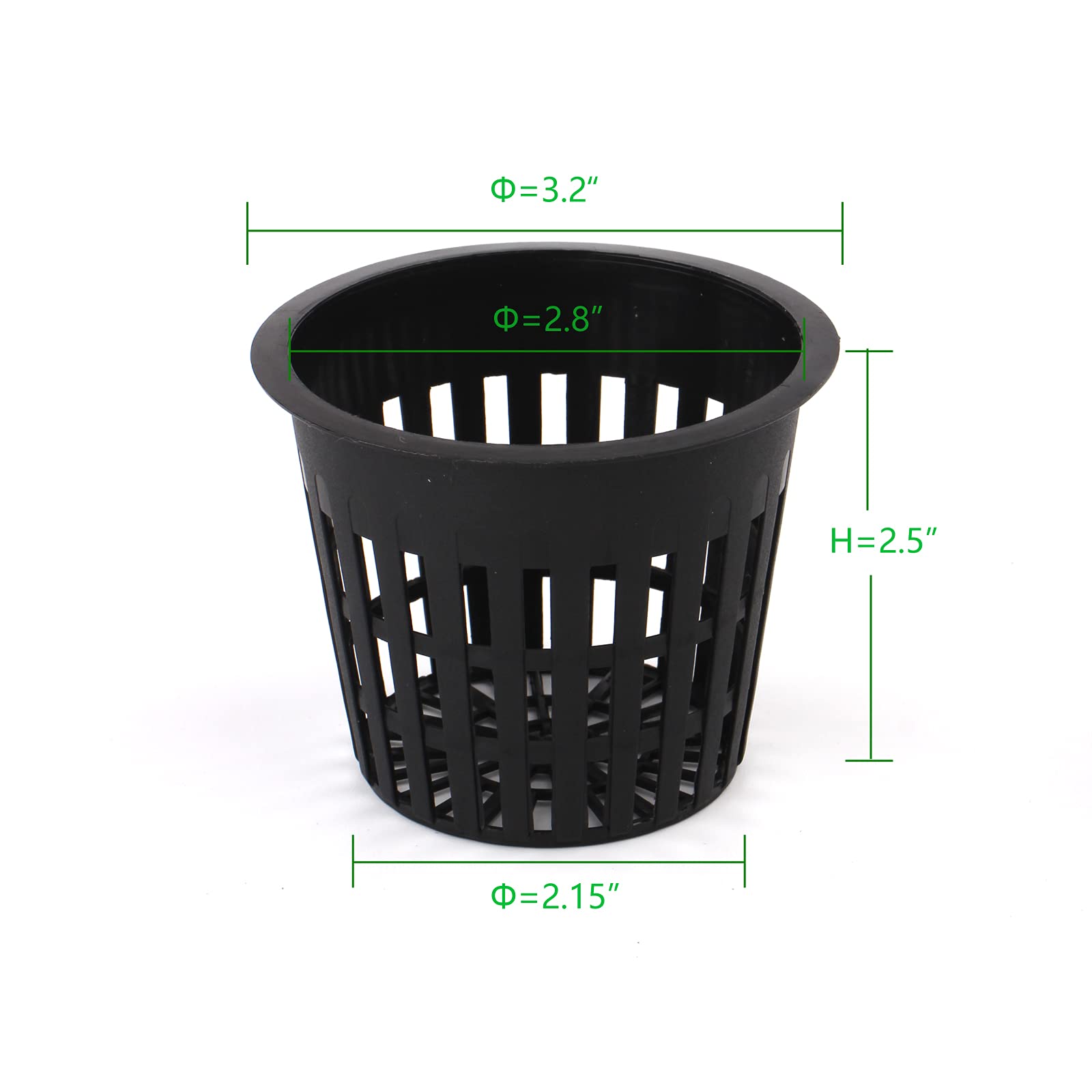 HAZOULEN net cup bottom view highlights drainage mesh for healthy root growth.