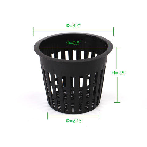 HAZOULEN net cup bottom view highlights drainage mesh for healthy root growth.