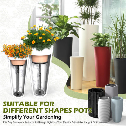 Hazztoll inside-pot riser in use fitting 19.5-32 inch planters