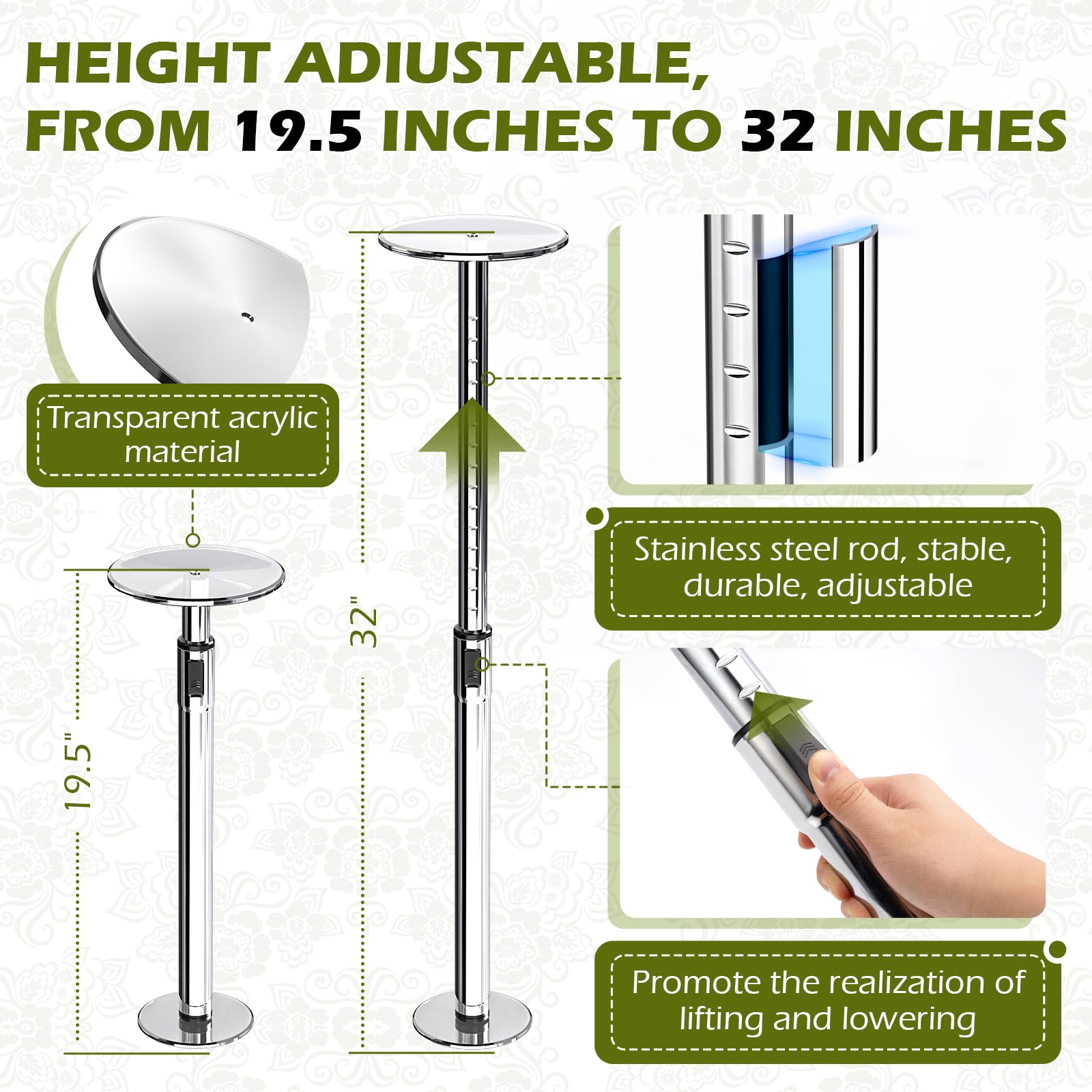 Hazztoll lightweight sturdy planter risers provide strong support without bulk