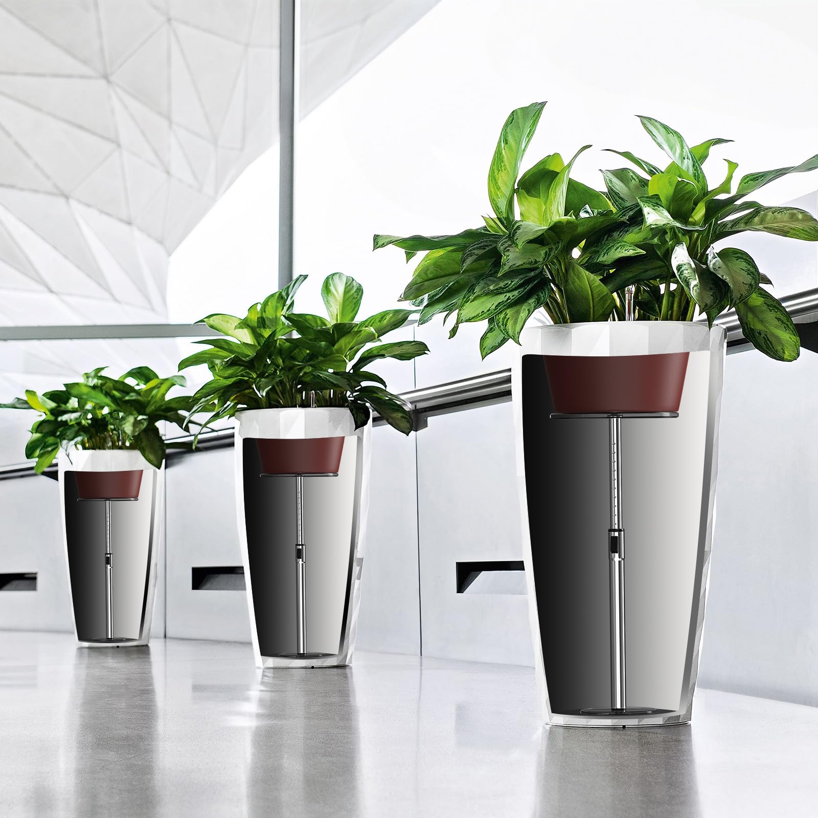 Hazztoll weather-resistant planter inserts ideal for balcony and patio use