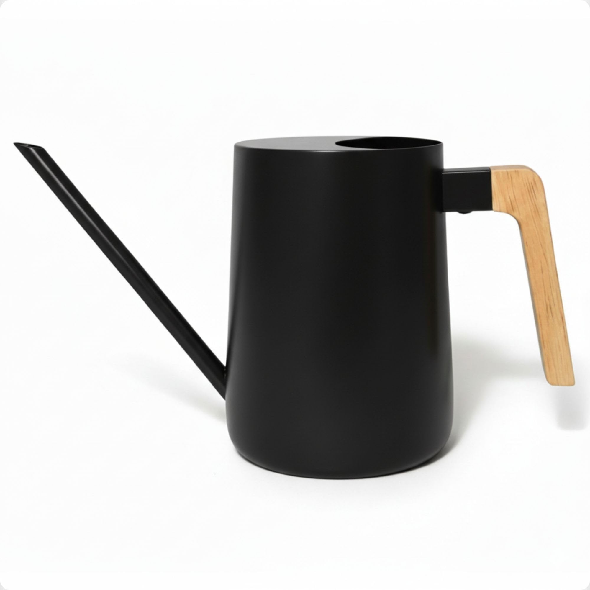 HB Design Co 35-ounce metal watering can with long spout for precise indoor watering.