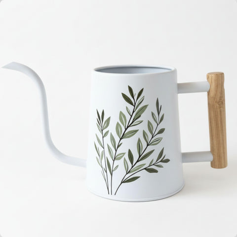 HB Design Co 35oz metal watering can with long spout for precise indoor watering.