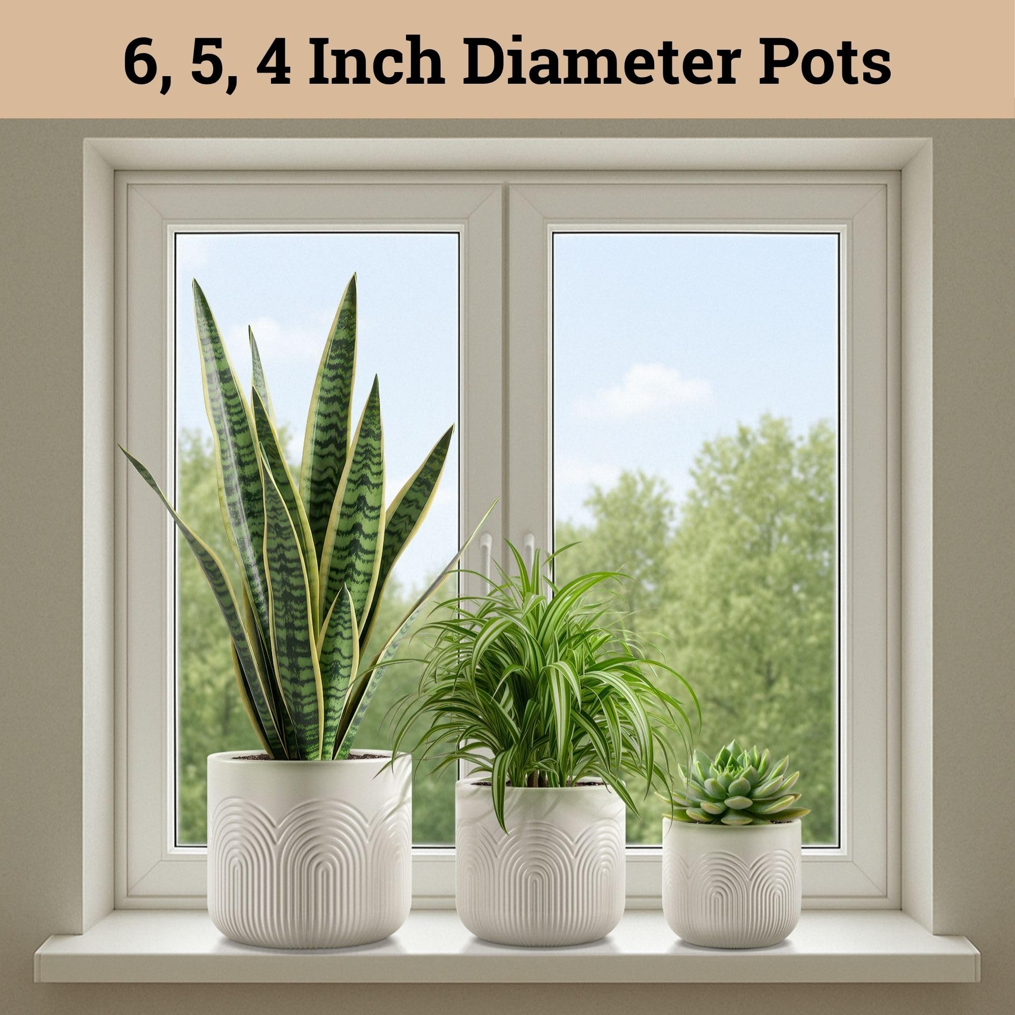 HB Design Co ceramic pot small 4-inch with drainage hole for compact plants