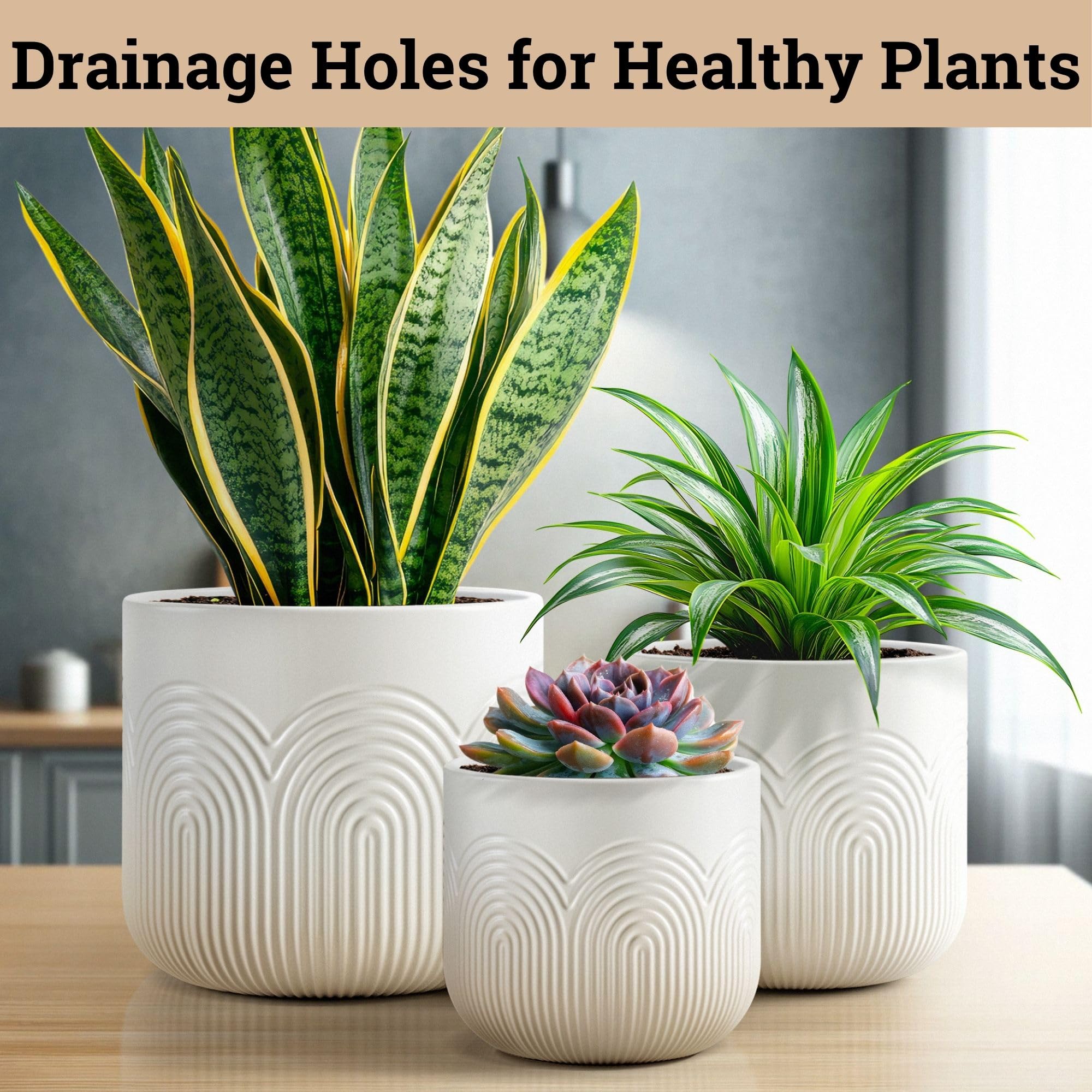HB Design Co pot with drainage plug for mess-free indoor use