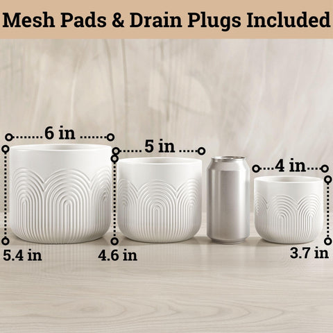 HB Design Co pot set featuring arched pattern to enhance decor