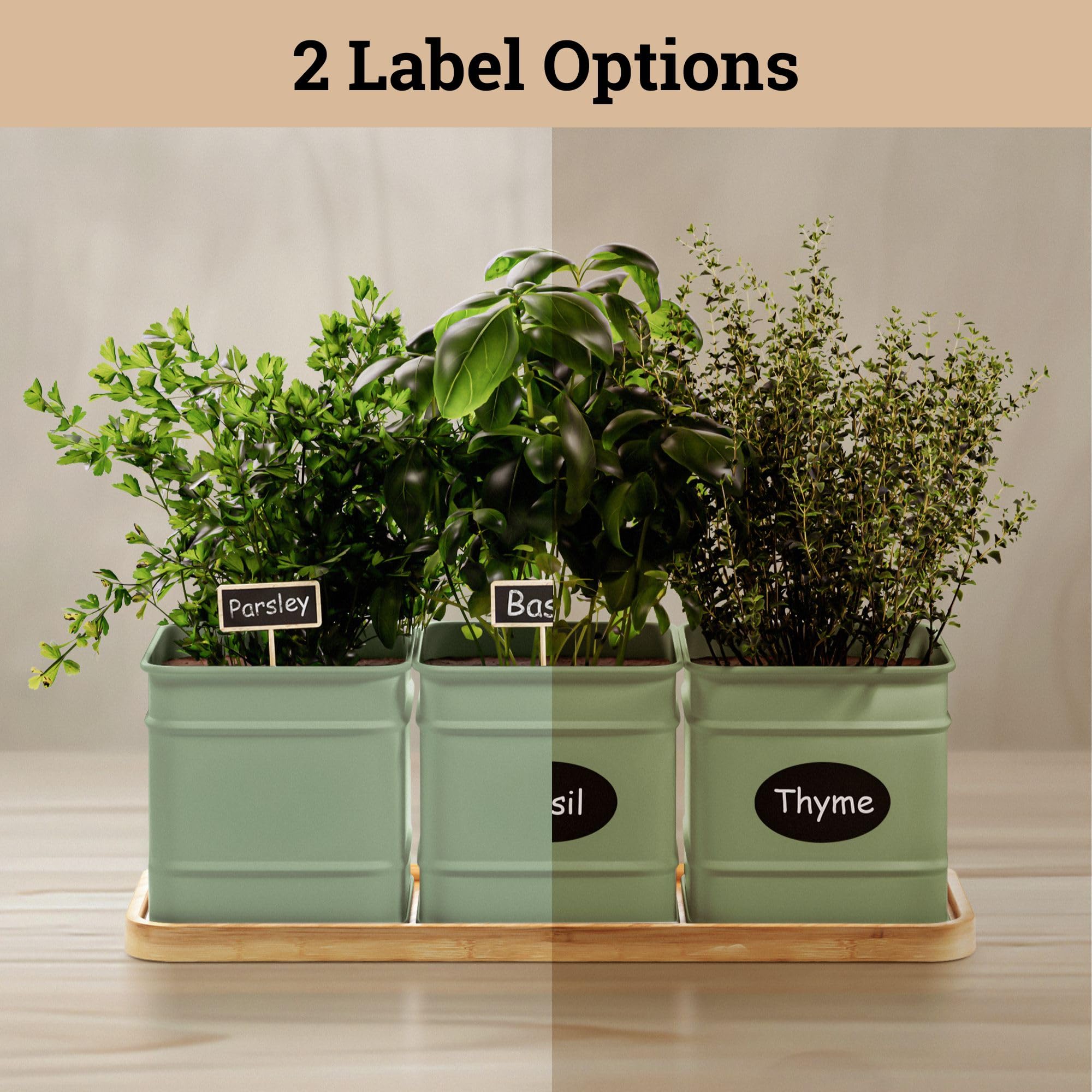 HB Design Co customizable chalkboard labels help you organize herbs