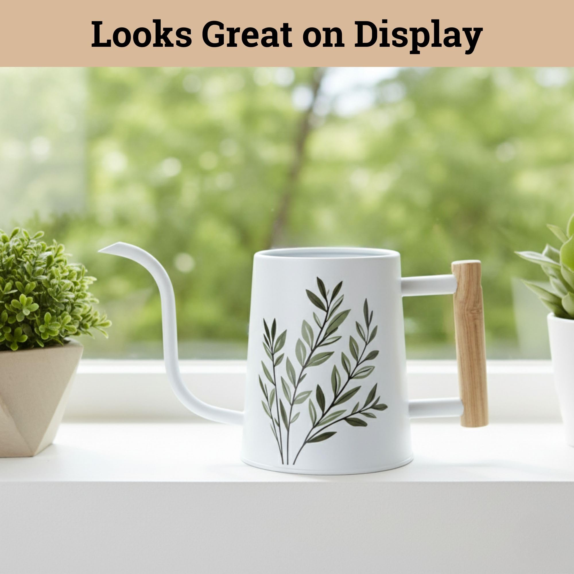 HB Design Co soft green leaf pattern adds natural charm to decor.
