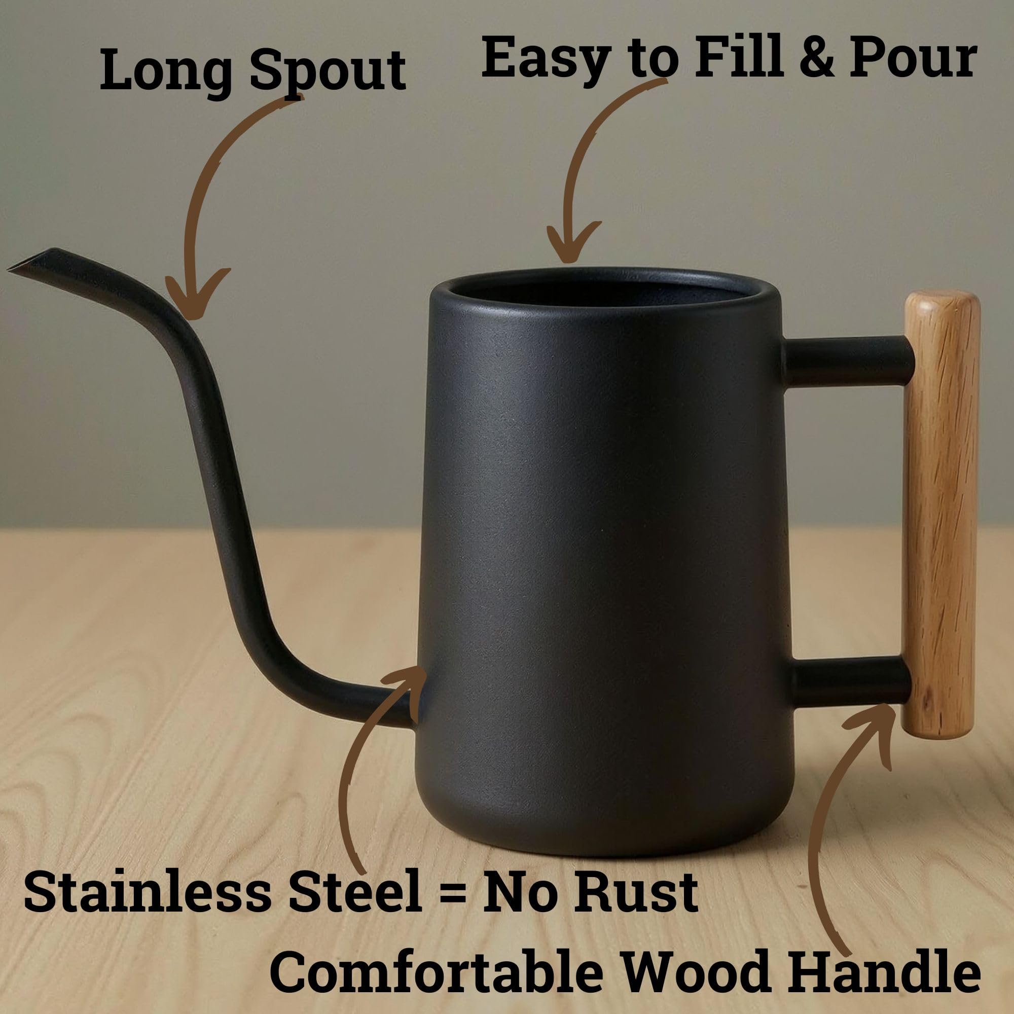 HB Design Co wooden handle close-up shows comfortable grip