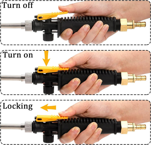 Hbaushun sprayer wand has an adjustable nozzle for mist or stream spraying.