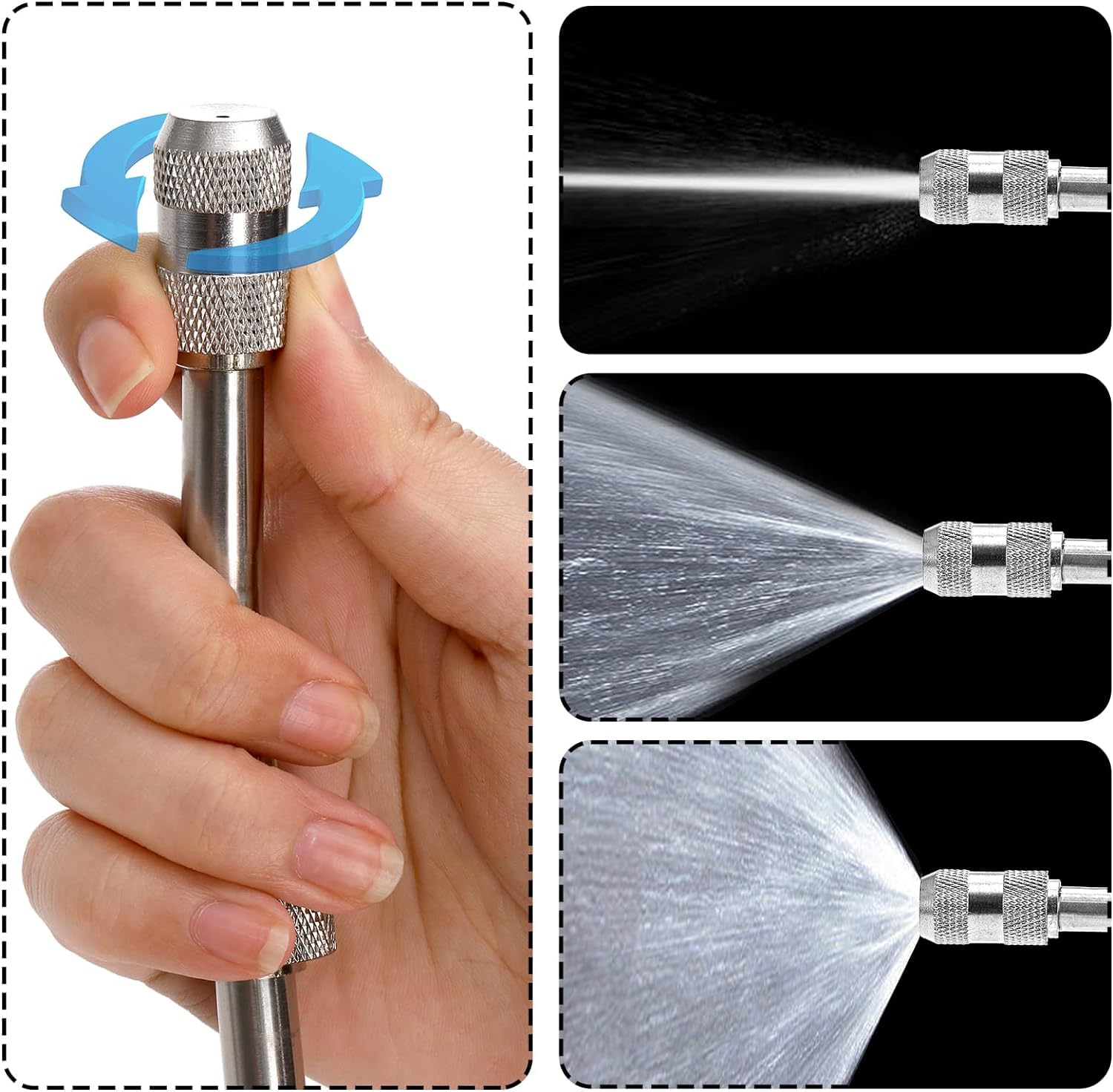 Hbaushun sprayer wand with three-eighths-inch brass barbs for secure hose connections.