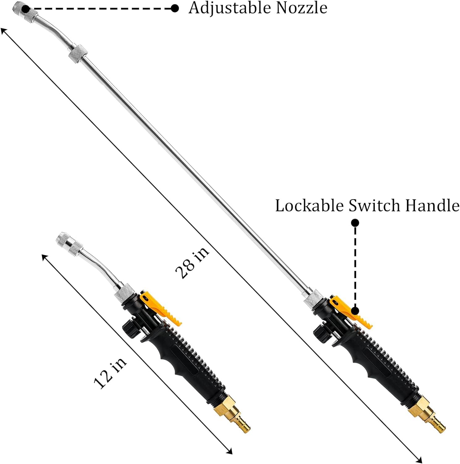 Hbaushun sprayer wand includes quick connector and hose clamps for quick setup.
