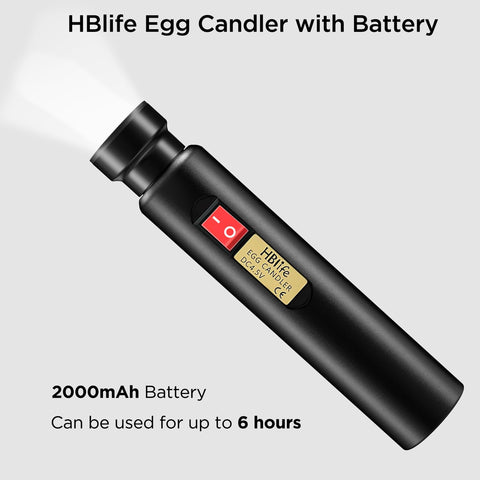 HBlife flexible ends fit different egg sizes for safe candling.