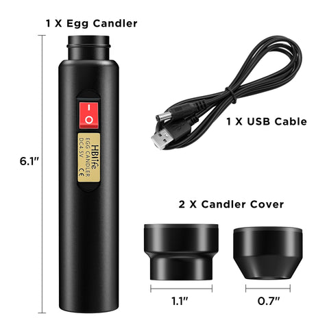 HBlife egg candler on charging dock enables ready wireless use.