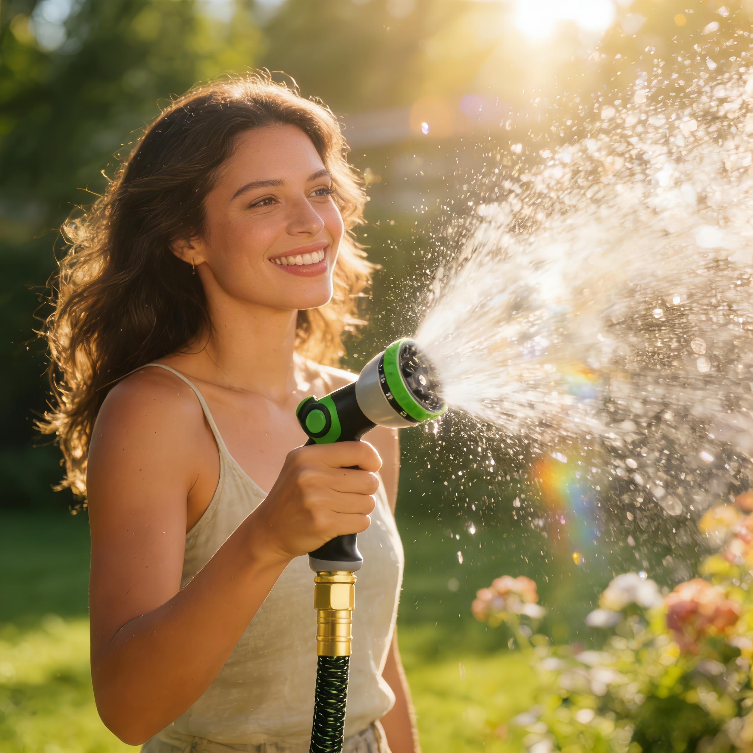 HBlife hose ideal for garden tasks, car washing, and cleaning.