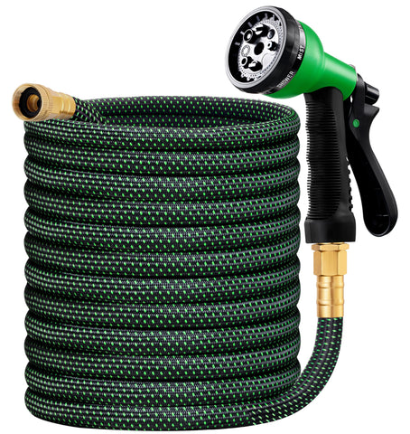 HBlife garden hose 75ft allows flexible reach for efficient yard watering.