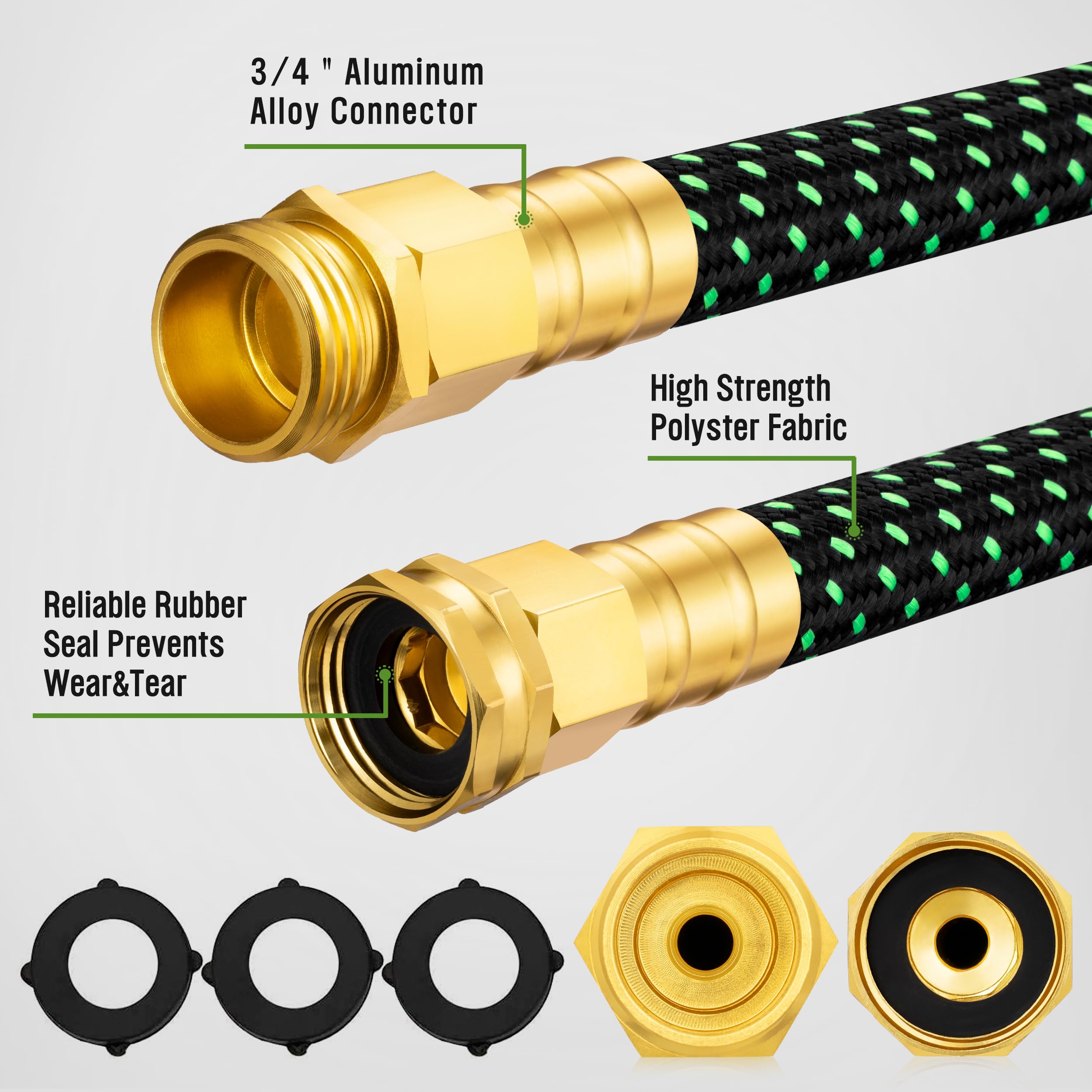 HBlife lightweight flexible hose ready for effortless watering.