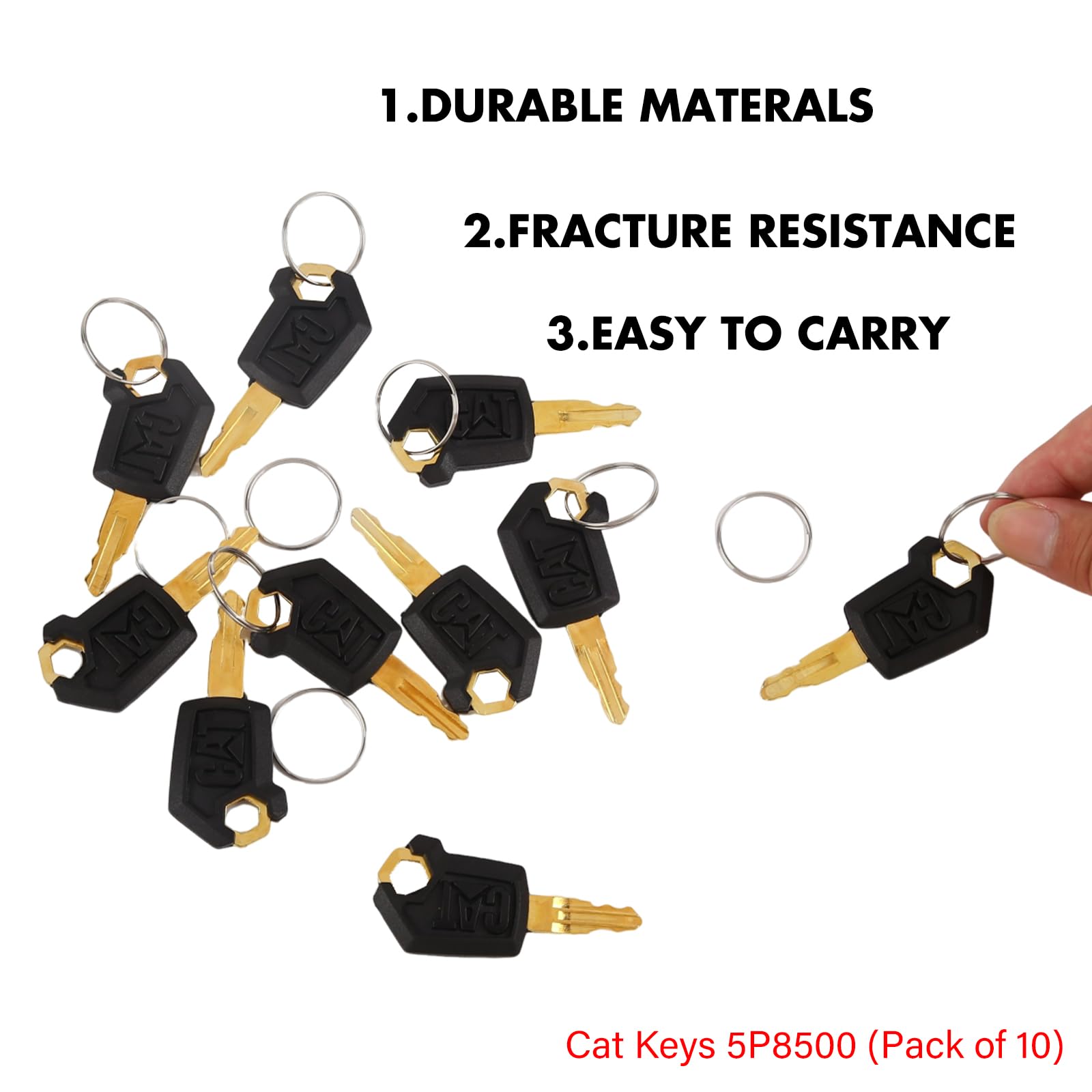 Hbsuh Cat Keys 5P8500 close-up steel blade highlighting durability.
