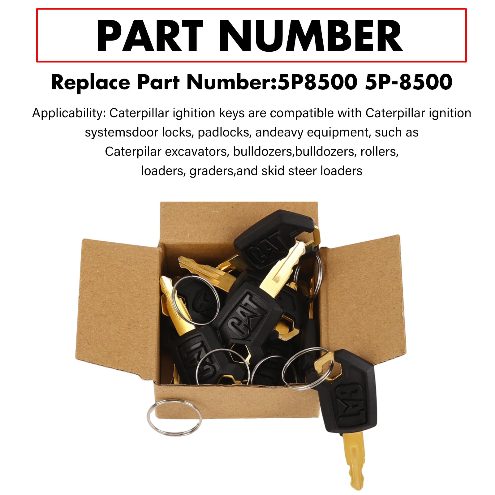 Hbsuh Cat Keys 5P8500 plastic handle reduces static electricity during handling.