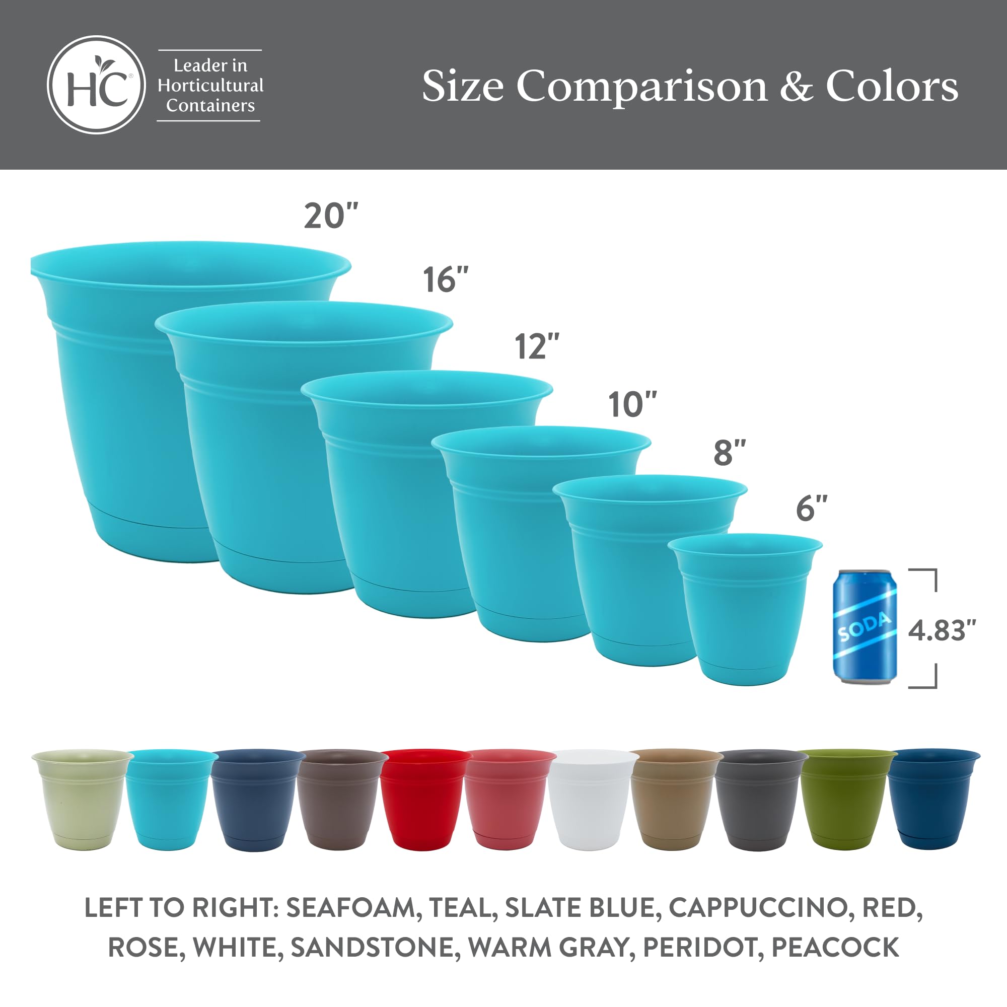 UV-resistant polypropylene material used in The HC Eclipse planter for lasting color.