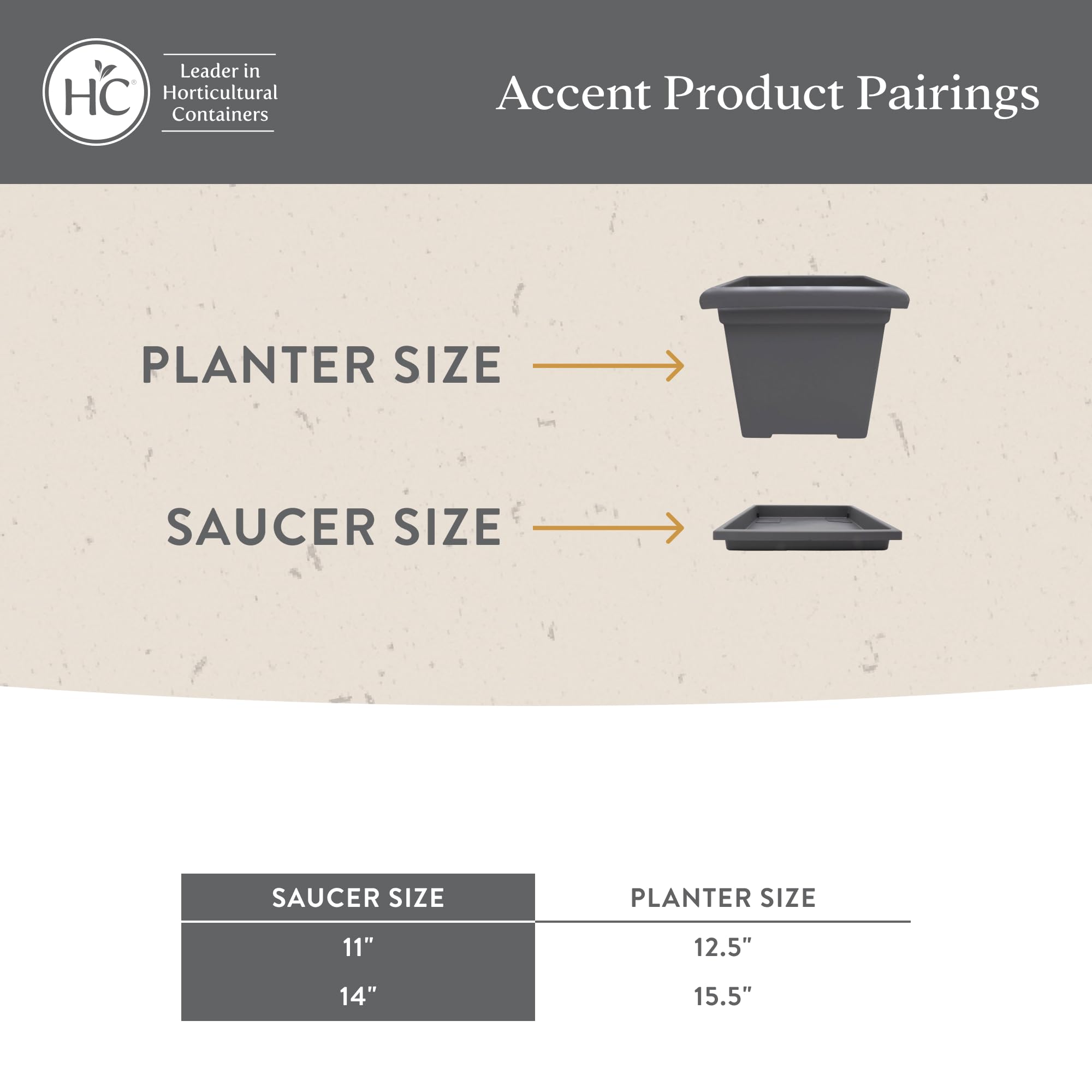The HC Companies versatile indoor-outdoor saucer supports plants while protecting floors.