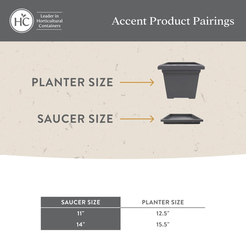 The HC Companies versatile indoor-outdoor saucer supports plants while protecting floors.
