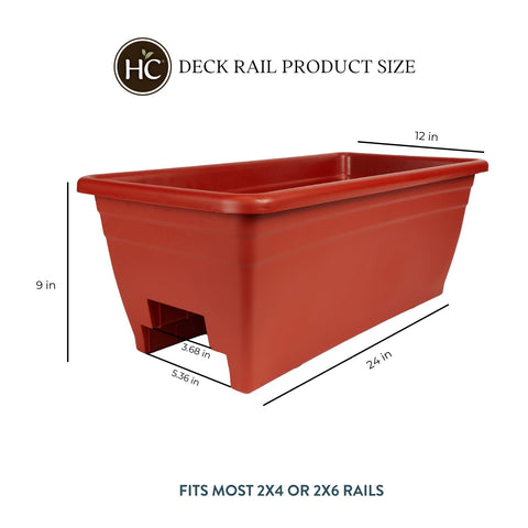 UV-resistant plastic finish shown on The HC Companies planter box