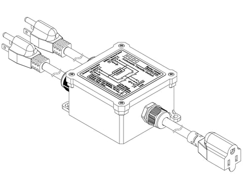 HCDC AC120V 15A ATS outdoor installation supports indoor or outdoor setups.