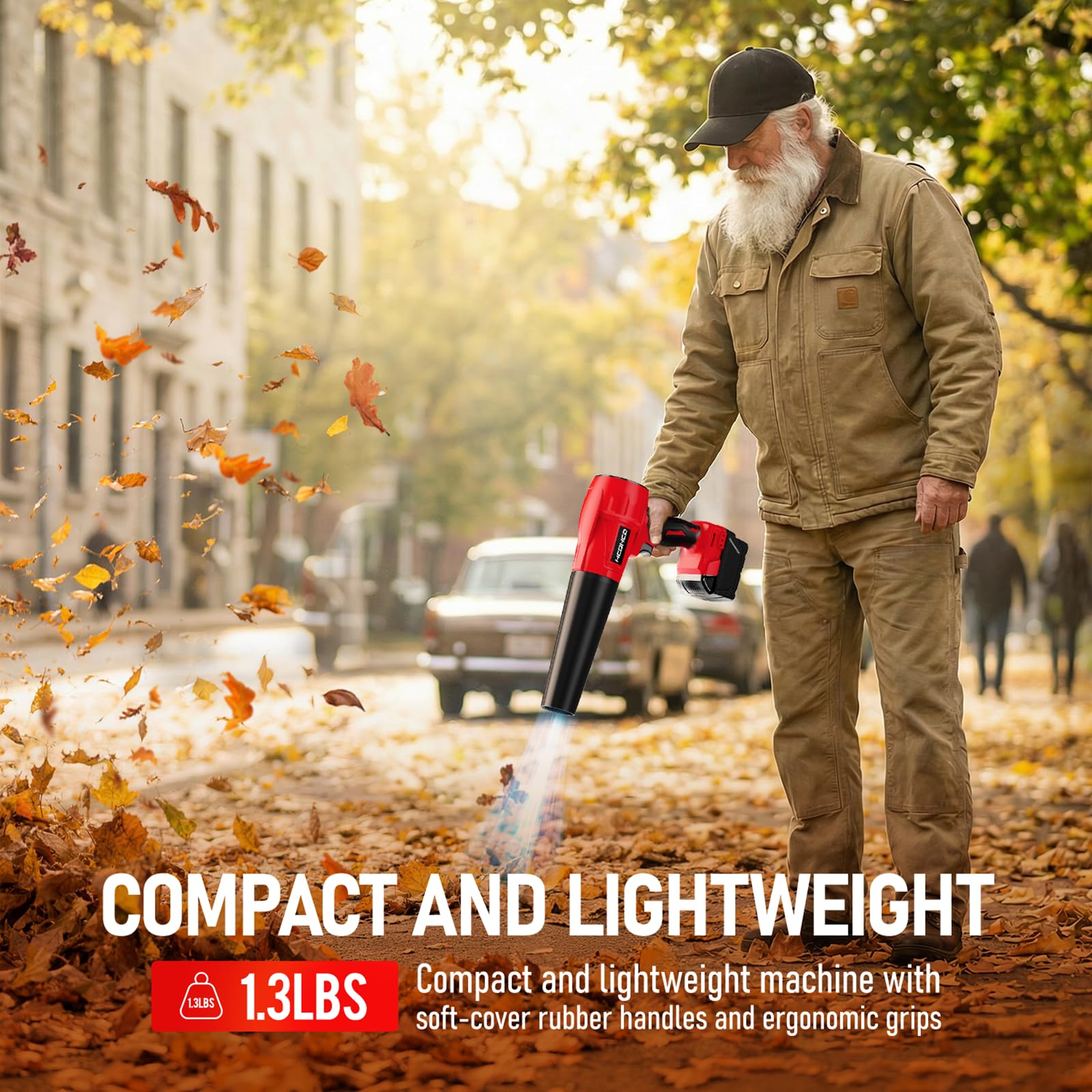 HCDHCD gutter-cleaning capability helps clear debris from tight spaces