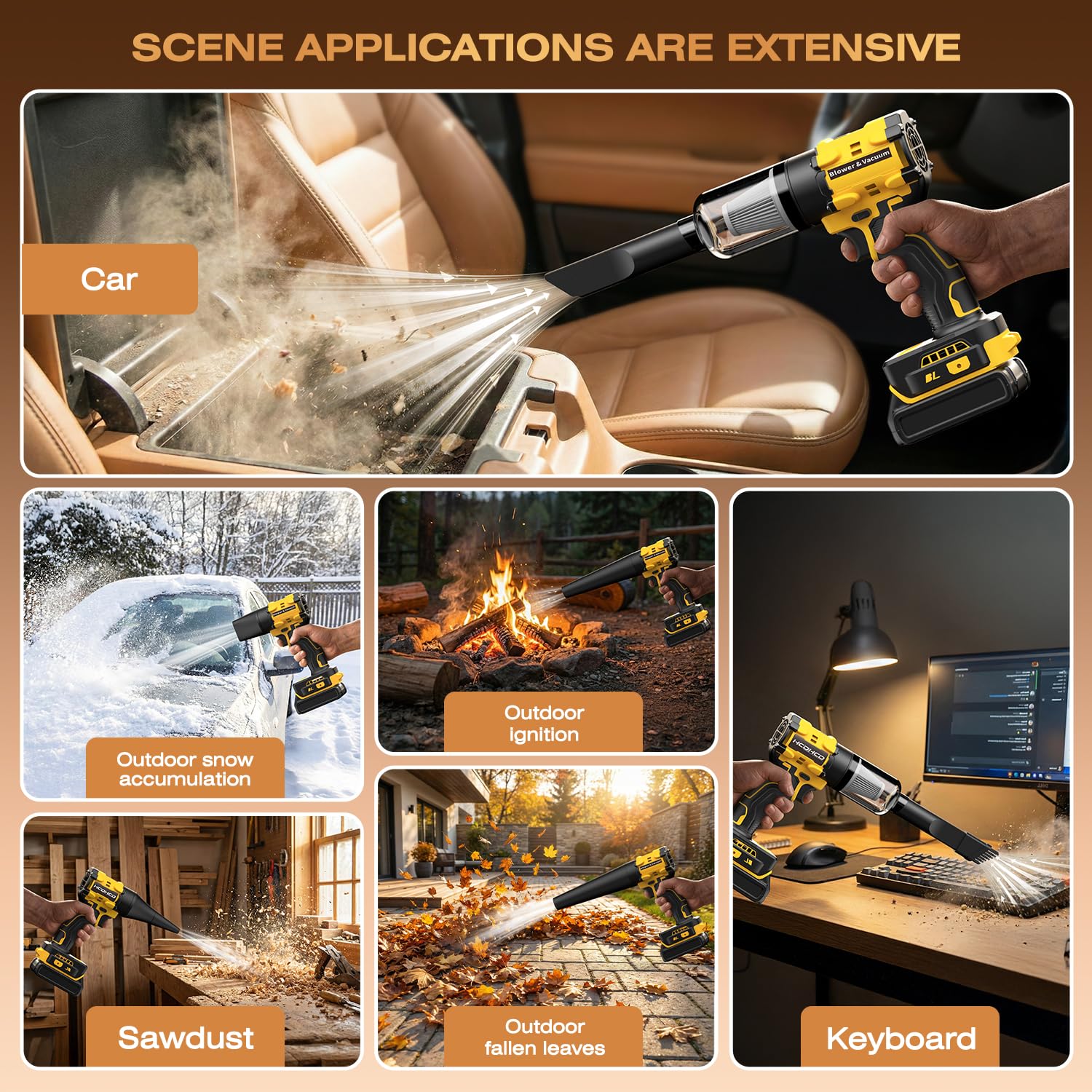 HCDHCD leaf blower ideal for indoor and outdoor cleaning