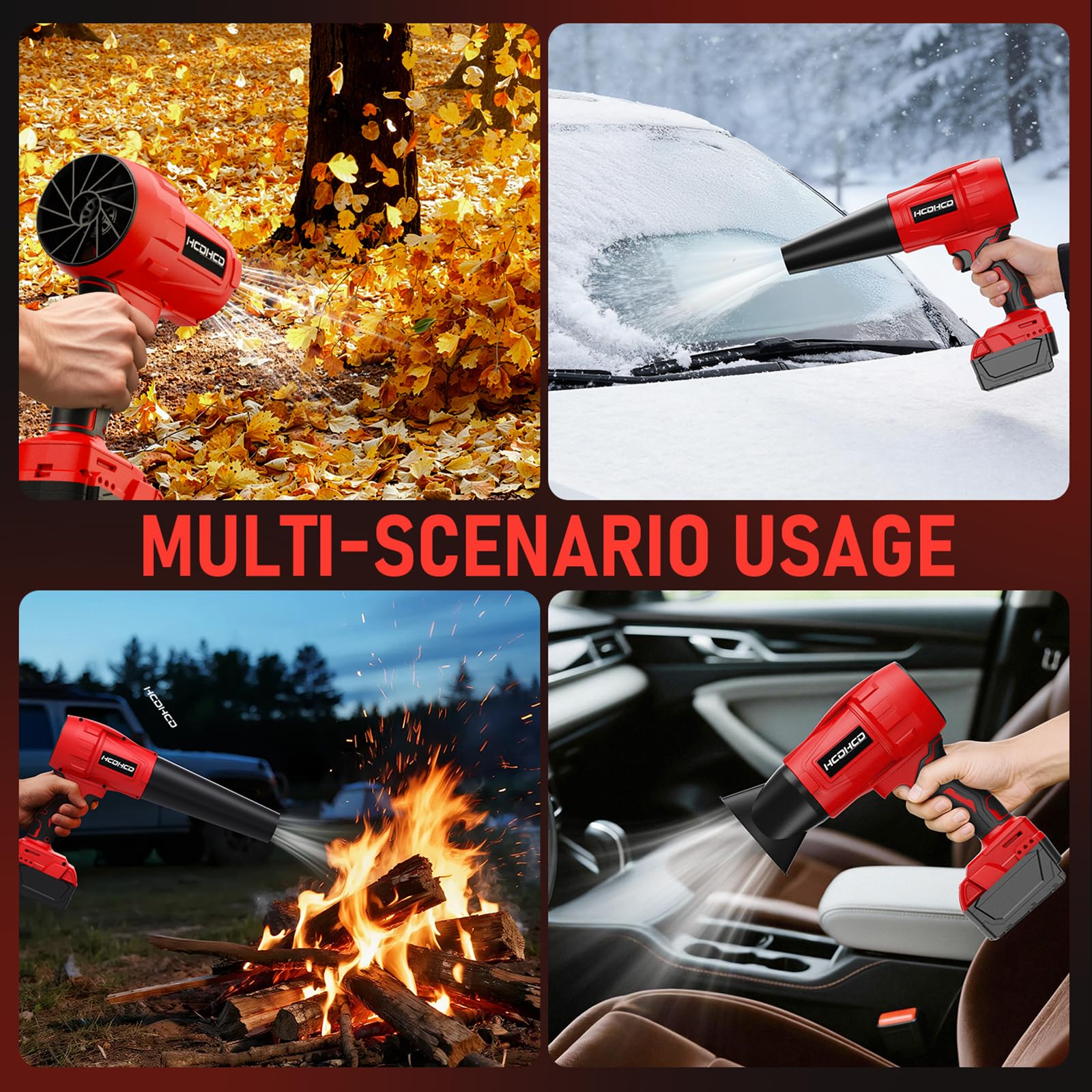 HCDHCD soft-grip handle offers comfortable control while blowing debris