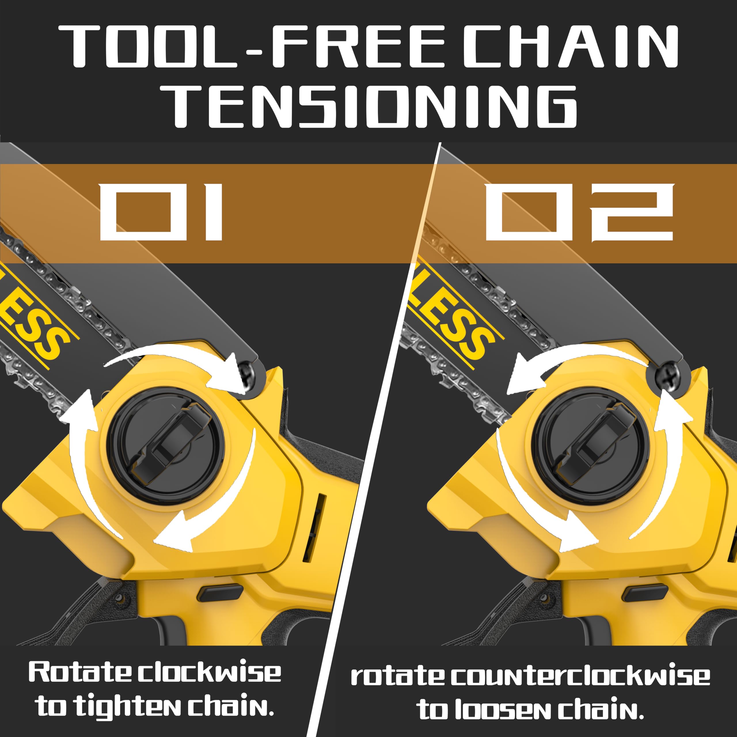 HCDHCD automatic oiling keeps the chain lubricated during work.