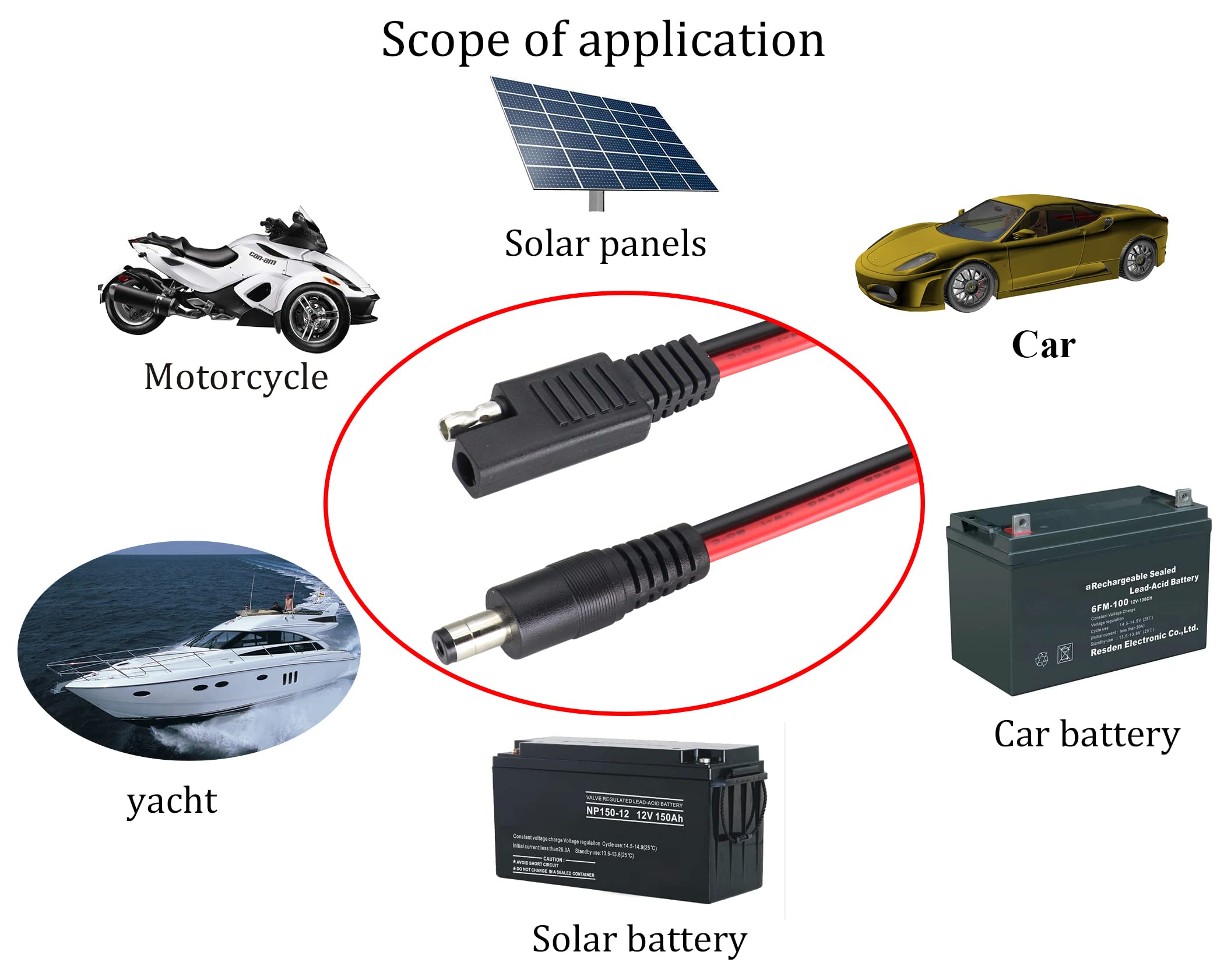 HCFeng DC adapter 5.5x2.1mm to 4.0x1.7mm tip.