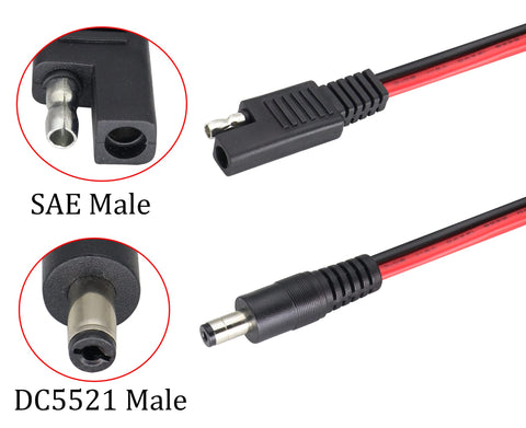 HCFeng DC adapter 5.5x2.1mm to 6.5x3.0mm tip.