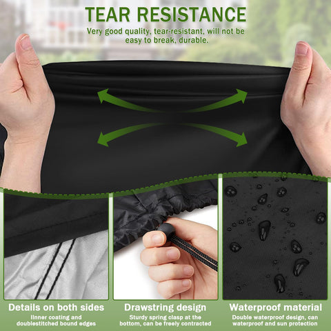 Reflective handle strips aid quick, easy installation at dusk.