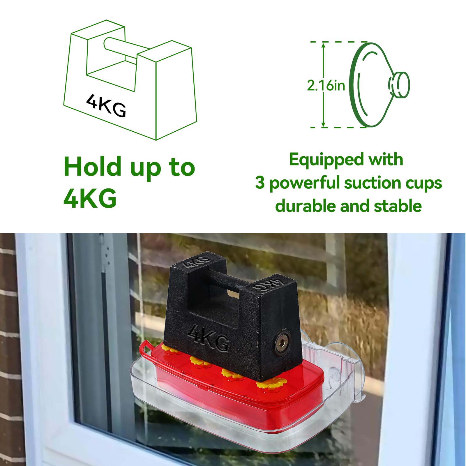 HCGADON easy-clean design with separate nectar container and base.