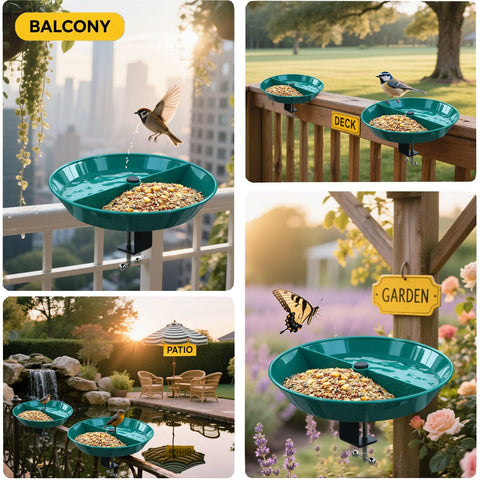 HCGADON garden décor bird bath enhances outdoor space with wildlife appeal.